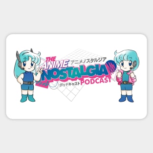 Official Anime Nostalgia Podcast logo & mascots Sticker
